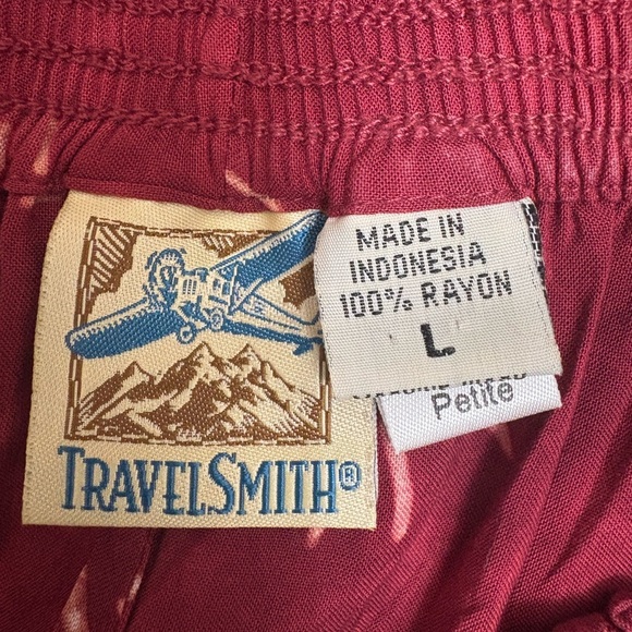 TravelSmith Dragonfly Print Smocked Waist A-Line Midi Skirt Size Large - Picture 4 of 7